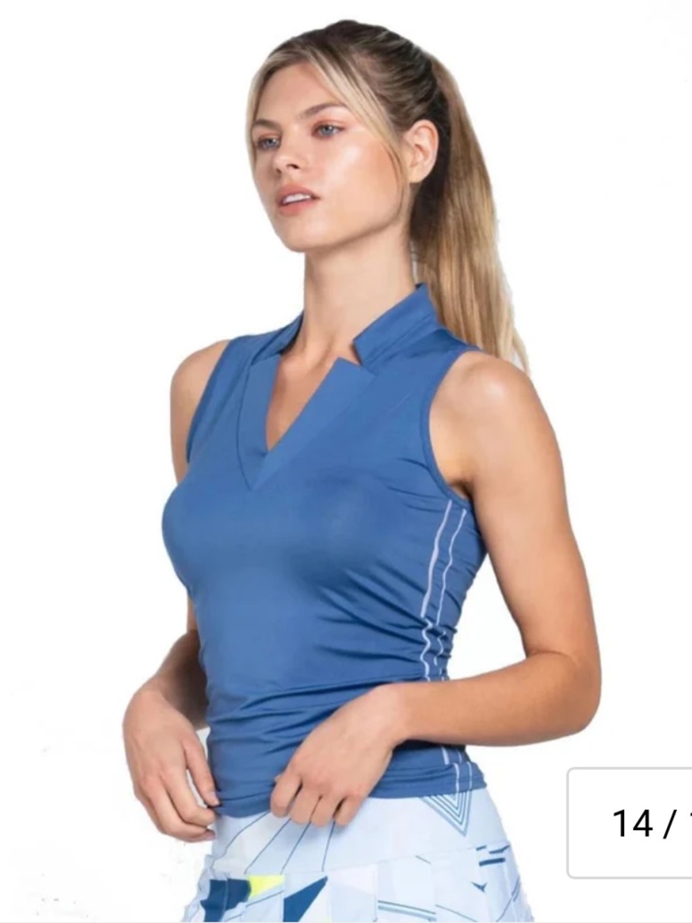 Love Blue V-Neck Sleeveless Golf Tank